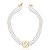Colar choker pérolas shell ouro semijoia - Imagem 1