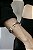Bracelete curvado mini esferas ródio semijoia - Imagem 2