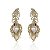 Brinco Claudia Arbex pavão cristais ouro vintage - Imagem 1