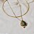 Colar duplo Camila Klein quartzo verde ouro velho - Imagem 3