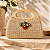 Bolsa Clutch de Palha com Jaspe Vermelha Camila Klein - Imagem 1