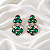 Brinco Leticia Sarabia Cristais Rivoli Mix Verde Esmeralda 9169 - Imagem 1