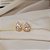 Brinco pressão gota zircônia ouro semijoia 7056705 - Imagem 2