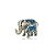 Broche elefante cristais azuis prateado - Imagem 1