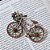 Broche bicicleta cristais coloridos - Imagem 5