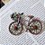 Broche bicicleta cristais coloridos - Imagem 3