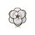 Broche camélia esmaltada branca - Imagem 1