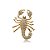 Broche escorpião cristal dourado - Imagem 1