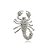 Broche escorpião cristal prateado - Imagem 1