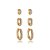 Kit 3 brincos argolinhas zircônia ouro semijoia 24k07004 - Imagem 1