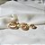 Kit 3 brincos argolinhas zircônia ouro semijoia 24k07004 - Imagem 3
