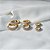 Kit 3 brincos argolinhas zircônia ouro semijoia 24k07004 - Imagem 4