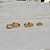 Kit 3 brincos argolinhas zircônia ouro semijoia 24k07004 - Imagem 6