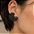 Brinco Leque Zircônia Black Ródio Negro E2547 - Imagem 2