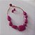 Colar e brinco Márcia Pouso resina fúcsia - Imagem 3