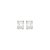 Brinco Elaine Palma retangular glam moissanite prata 925 - Imagem 1
