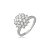 Anel chuveiro moissanite prata 925 - Imagem 1