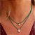 Colar pedra natural ônix verde com moissanite gota prata 925 - Imagem 2