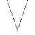 Colar pedra natural iolita com moissanite gota prata 925 - Imagem 1