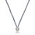 Colar pedra natural iolita com moissanite gota prata 925 - Imagem 1