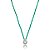 Colar pedra natural ônix verde com moissanite gota prata 925 - Imagem 1