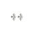 Piercing 3 florzinhas moissanite prata 925 - Imagem 1