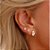 Brinco oval moissanite ouro prata 925 - Imagem 1