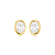 Brinco oval moissanite ouro prata 925 - Imagem 1