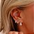 Brinco argolinha gota moissanite prata 925 - Imagem 2