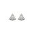 Brinco triangular moissanite prata 925 - Imagem 1