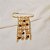 Broche alfinete penduricalhos cristais dourado - Imagem 2