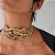 Colar choker Claudia Arbex cristais black diamond ouro vintage - Imagem 2