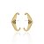 Brinco ear hook Claudia Arbex cristal ouro vintage - Imagem 1