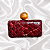 Bolsa Clutch de Couro de Pirarucu Vinho OYÁ - Imagem 1