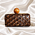 Bolsa Clutch de Couro de Pirarucu Café OYÁ - Imagem 1