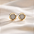 Brinco pressão redondo zircônia ouro semijoia 26k06032 - Imagem 1