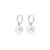Brinco argolinha pingente pérola estrela zircônia ródio semijoia 26k06002 - Imagem 1
