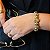 Bracelete Morena Canela ovais strass black diamond ouro semijoia - Imagem 2