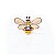 Broche pin abelha esmaltada ouro semijoia - Imagem 6