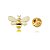 Broche pin abelha esmaltada ouro semijoia - Imagem 1