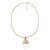 Colar Nossa Senhora Aparecida dupla face zircônia azul ouro semijoia BO457 - Imagem 5