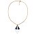 Colar Nossa Senhora Aparecida dupla face zircônia azul ouro semijoia BO457 - Imagem 7