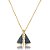 Colar Nossa Senhora Aparecida dupla face zircônia azul ouro semijoia BO457 - Imagem 4