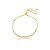 Pulseira riviera gravatinha zircônia ouro semijoia FZ417 - Imagem 1
