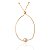 Pulseira riviera gravatinha pizza ouro semijoia FZ442 - Imagem 1