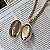Colar relicário oval cristal turmalina ouro semijoia BO547 - Imagem 2