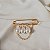 Broche alfinete pérolas corrente dourado - Imagem 1