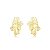 Maxi brinco folhas ouro semijoia - Imagem 1