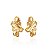 Maxi brinco folhas ouro semijoia - Imagem 1