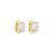 Brinco pressão oval cristal ouro semijoia 7257605 - Imagem 1